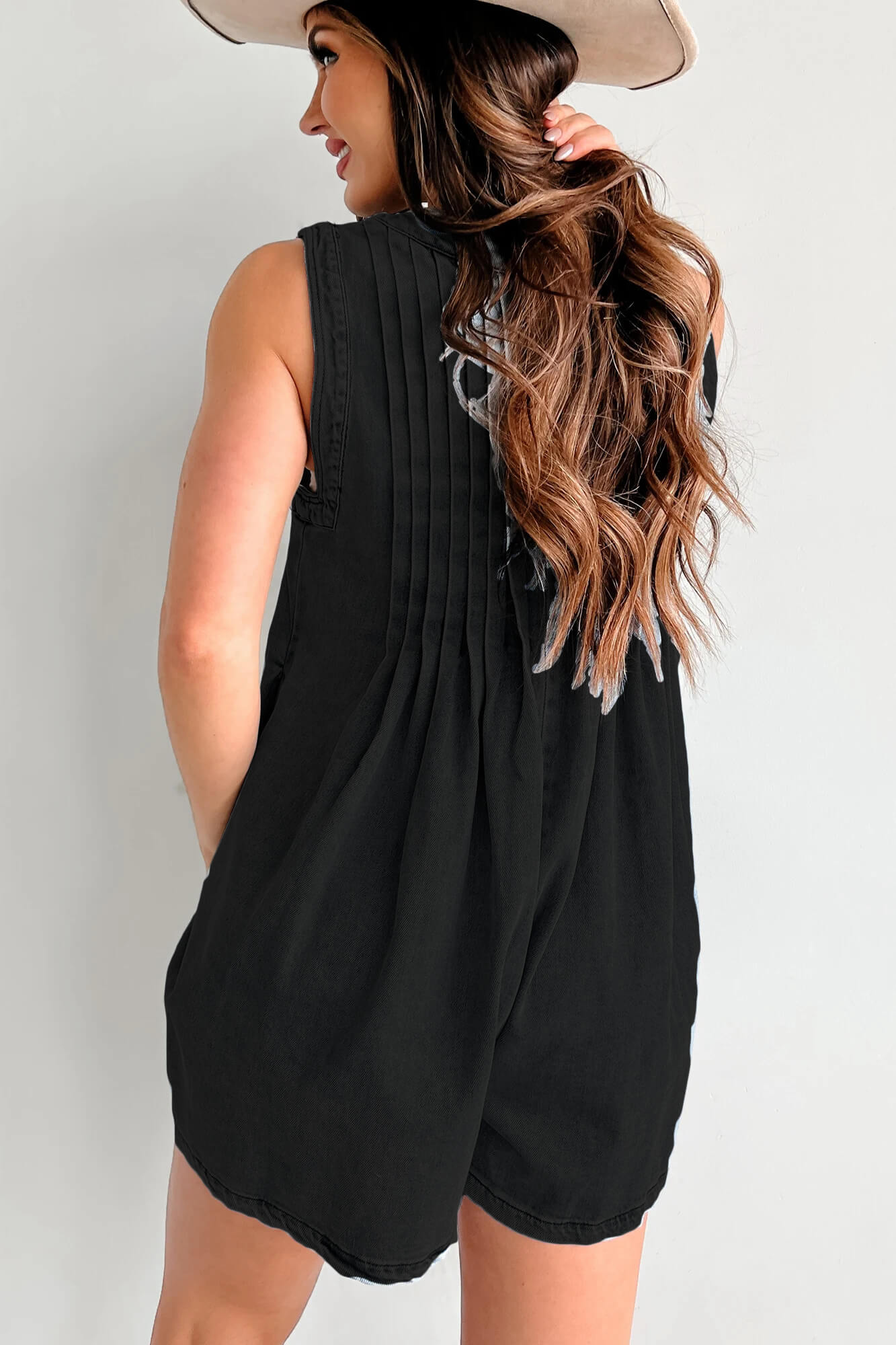Abbey™ | Romper in Denim Leggero con Chiusura a Fiocco