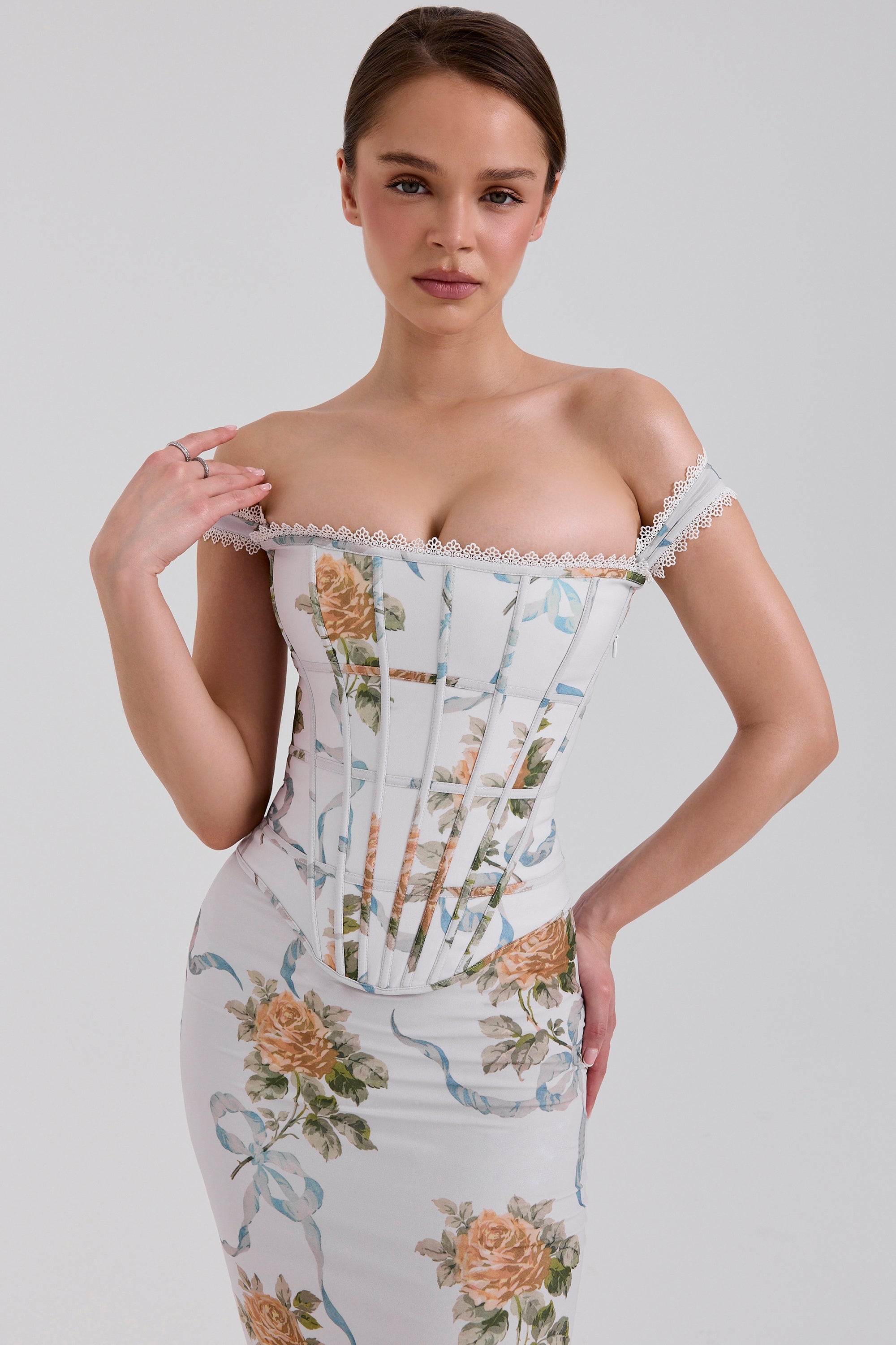 Fien™ | Maxi-abito con Stampa Vintage e Corpetto