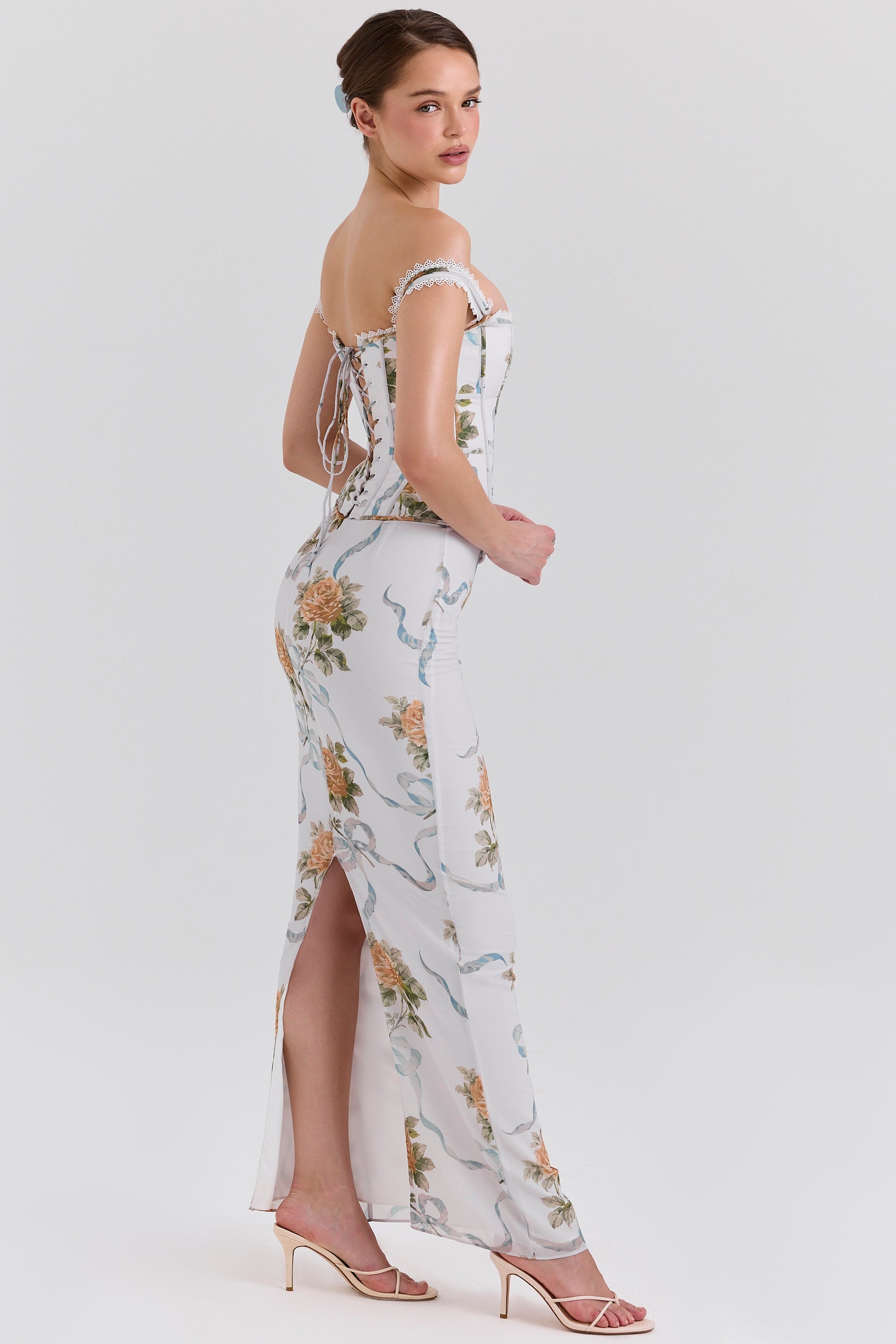 Fien™ | Maxi-abito con Stampa Vintage e Corpetto