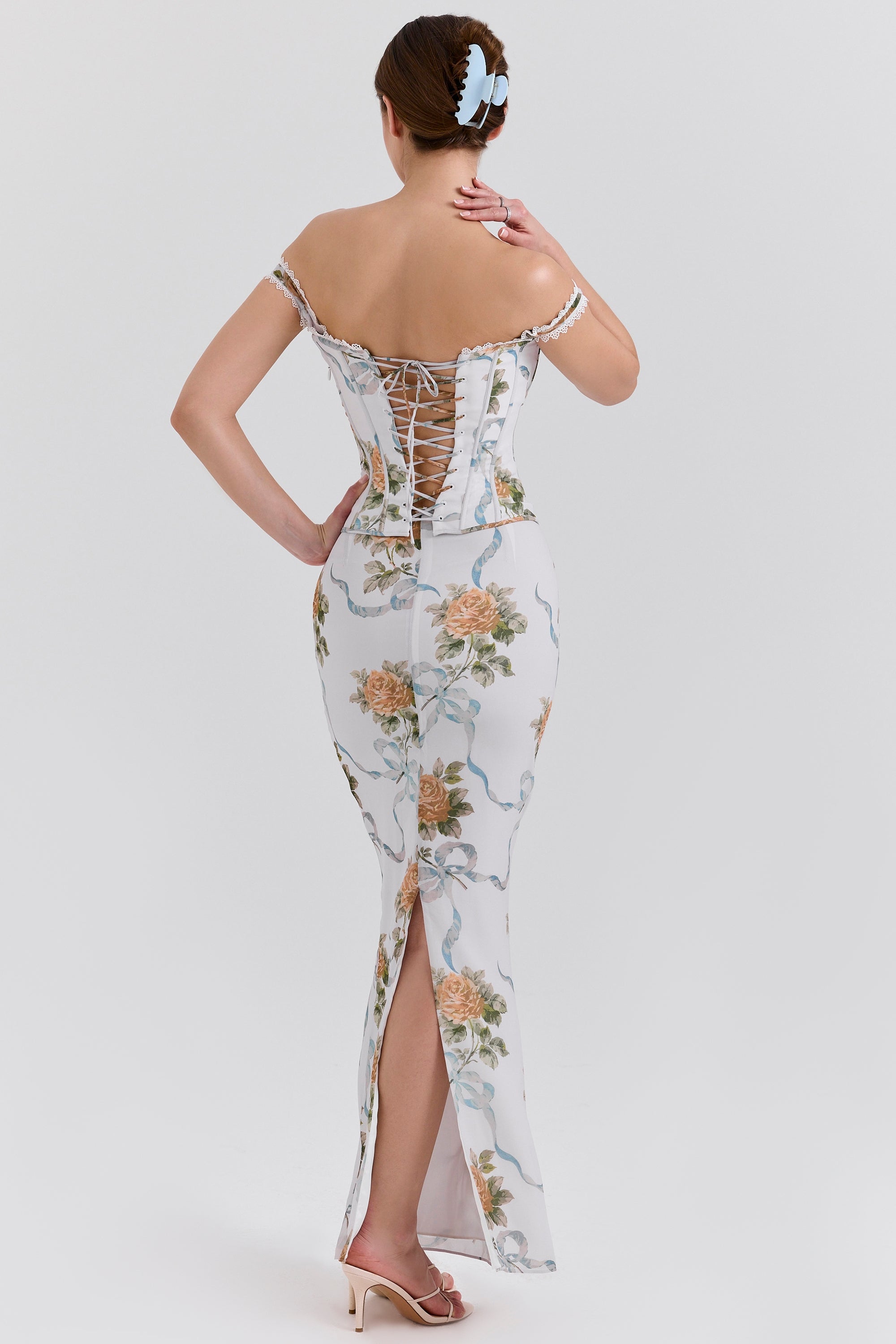 Fien™ | Maxi-abito con Stampa Vintage e Corpetto