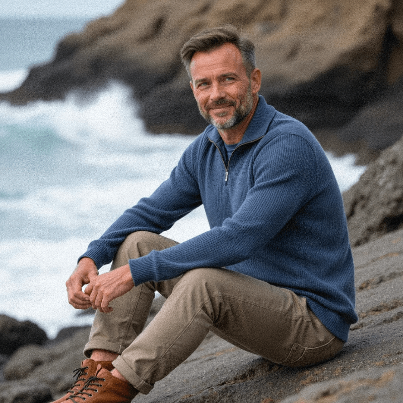 Tony™ | Maglione a Maglia con Zip per Uomo