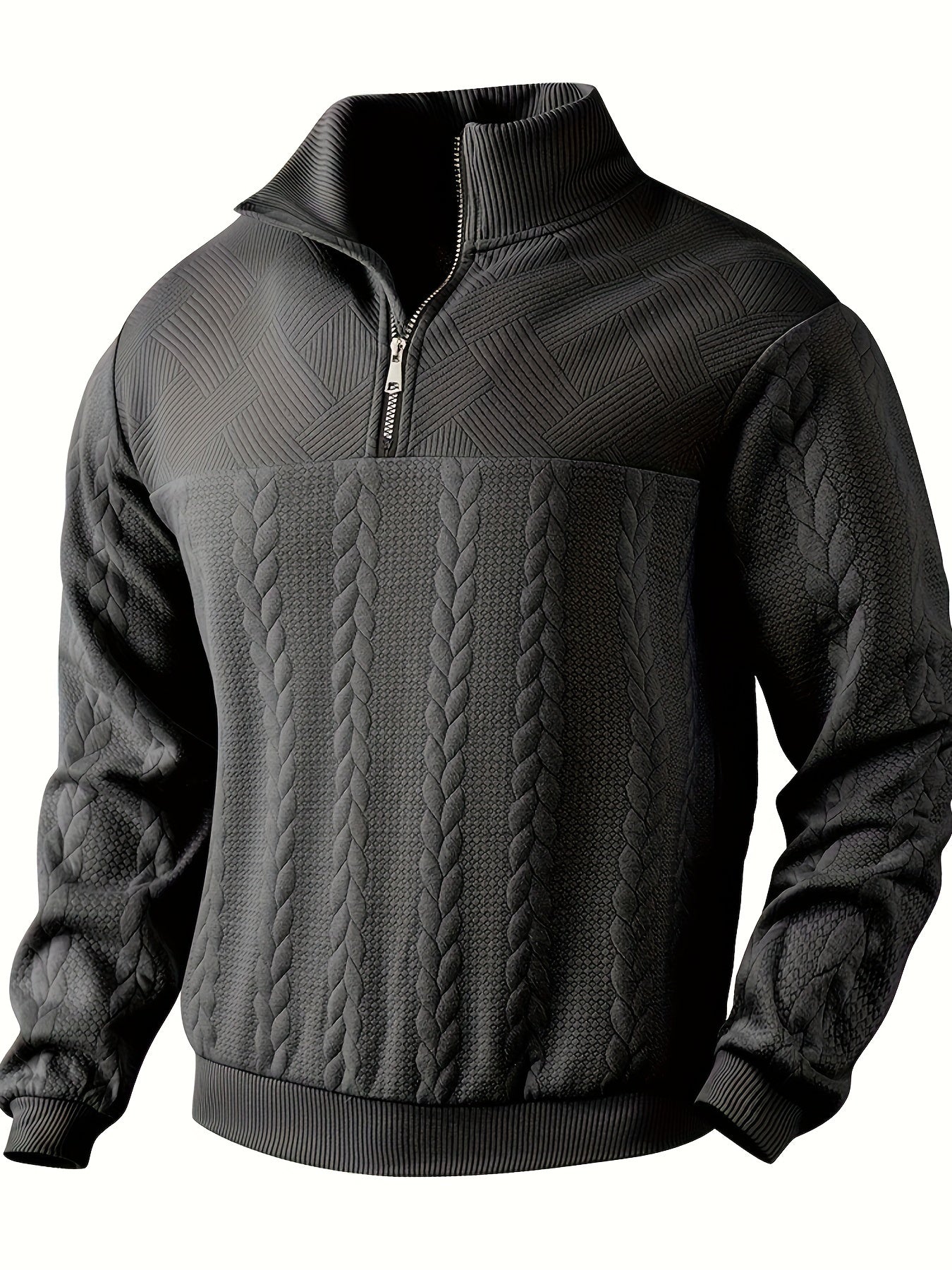 Rafaele™ - Maglione vintage da uomo con chiusura a zip