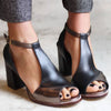 Nadaria | Sandali neri peep toe in patchwork con tacco