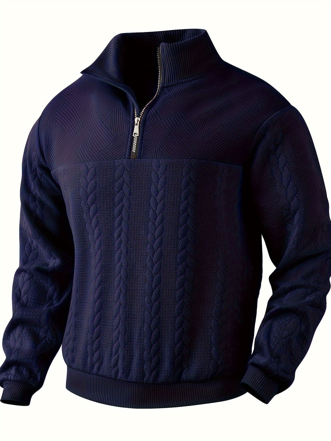 Rafaele™ - Maglione vintage da uomo con chiusura a zip