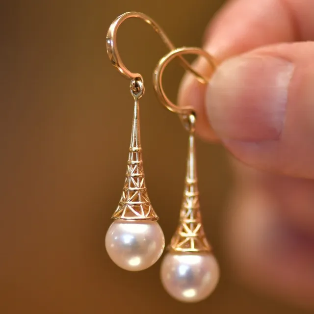 Orecchini con Perla Oro Vintage