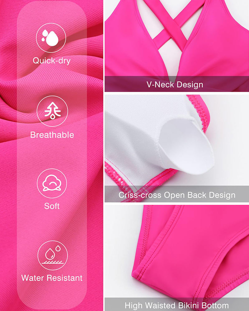 Swimdress – Costume da bagno correttivo con ruches e dettaglio gonna