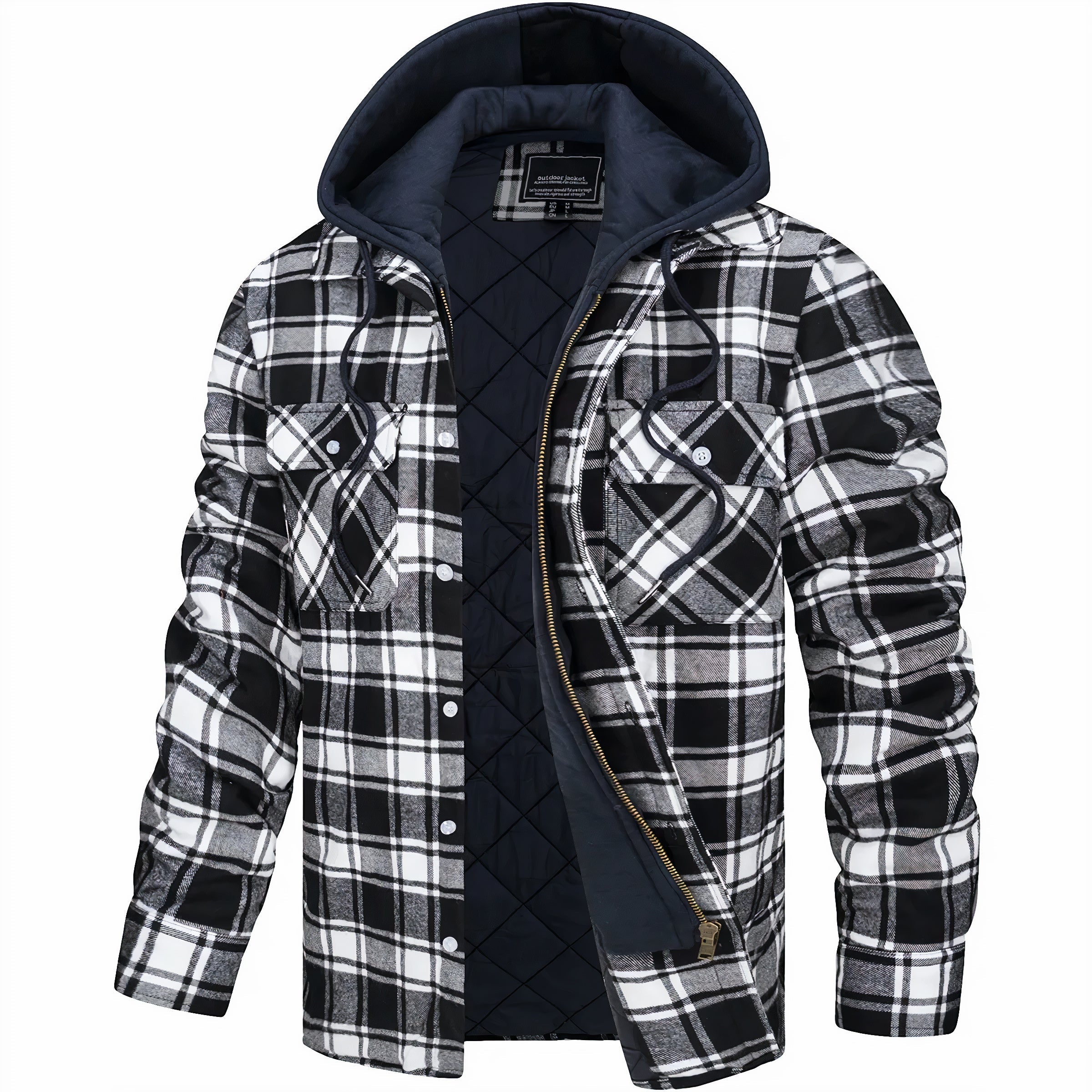 Pietro™ | Giacca a quadri con zip