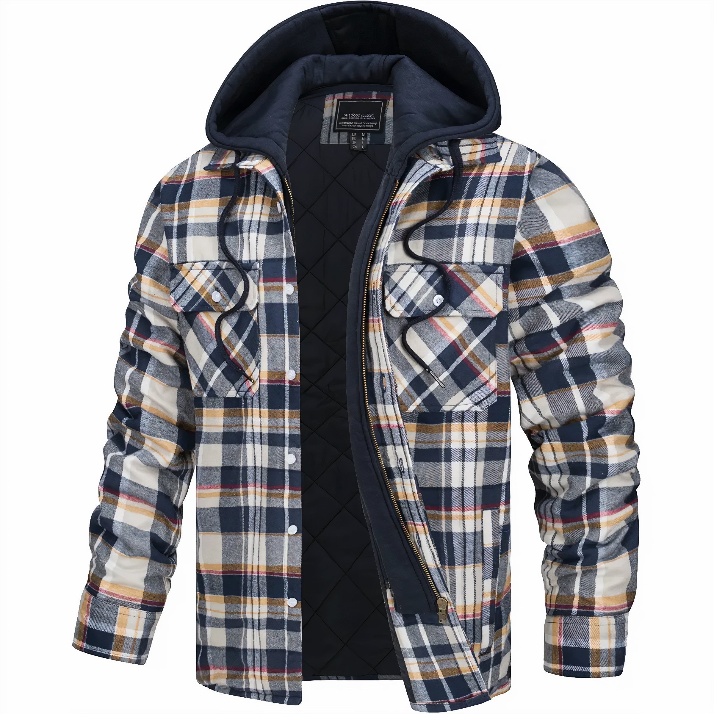 Pietro™ | Giacca a quadri con zip