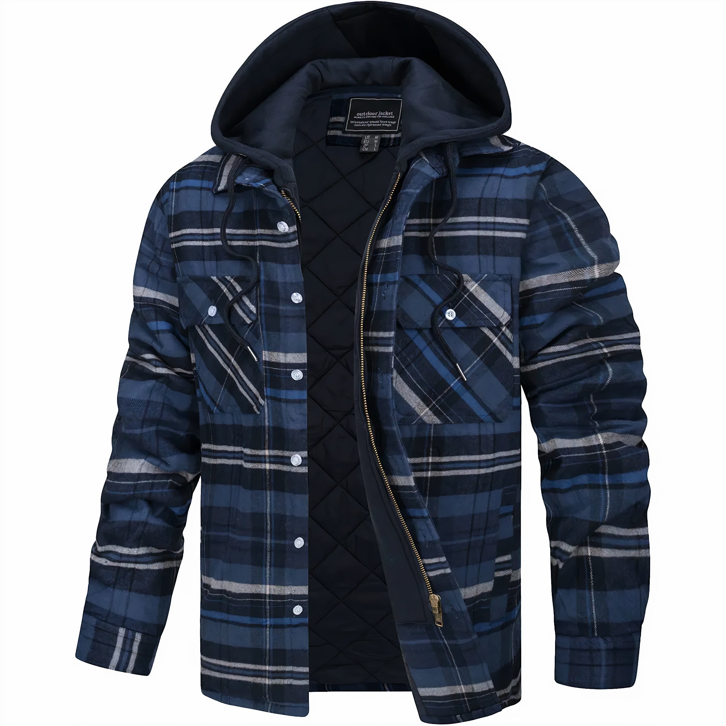 Pietro™ | Giacca a quadri con zip