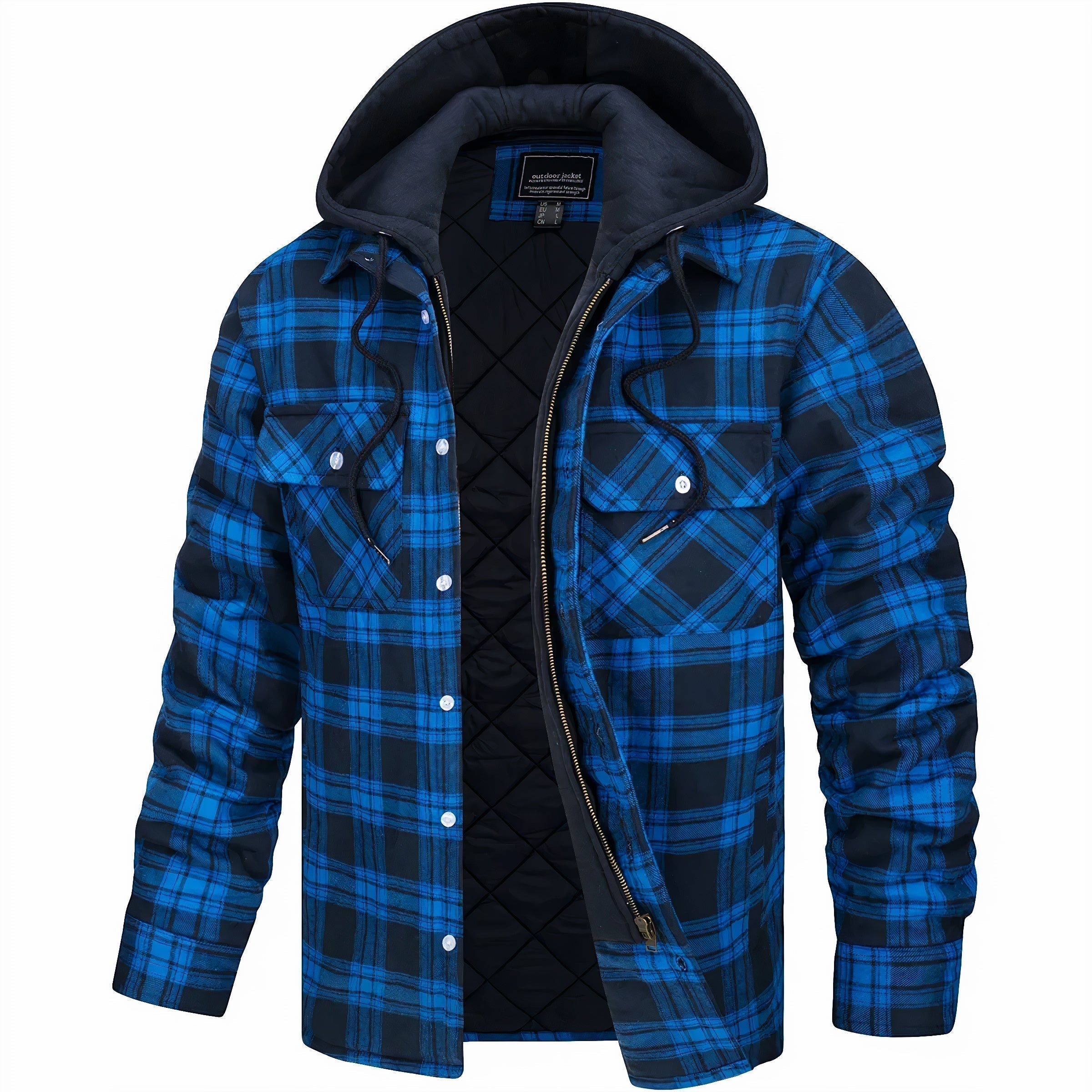Pietro™ | Giacca a quadri con zip